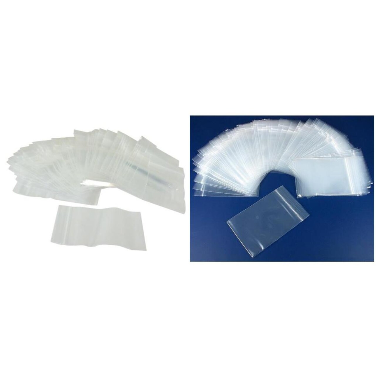 Resealable Reclosable Clear Zipline Plastic Bags 2"x3" & 3"x4" Kit 200 Pcs
